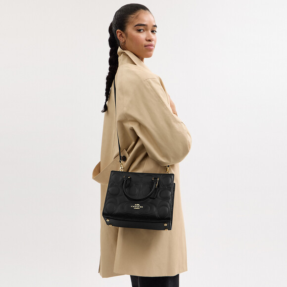 Coach Handbags - Coach Outlet Maggie Small Tote Bag In Signature Leather
